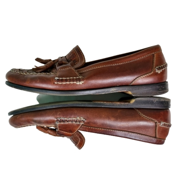 Johnston & Murphy Passport Loafers, Men's size 11.5, brown and tan - Picture 6 of 10